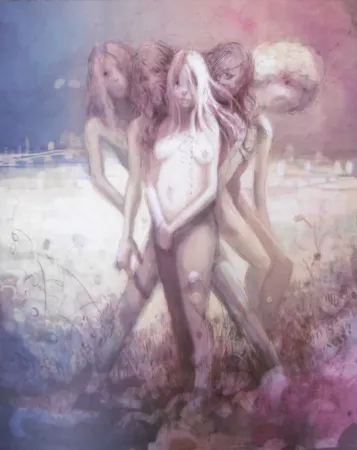 Lithografie Yuskavage - Hippies in tit Heaven