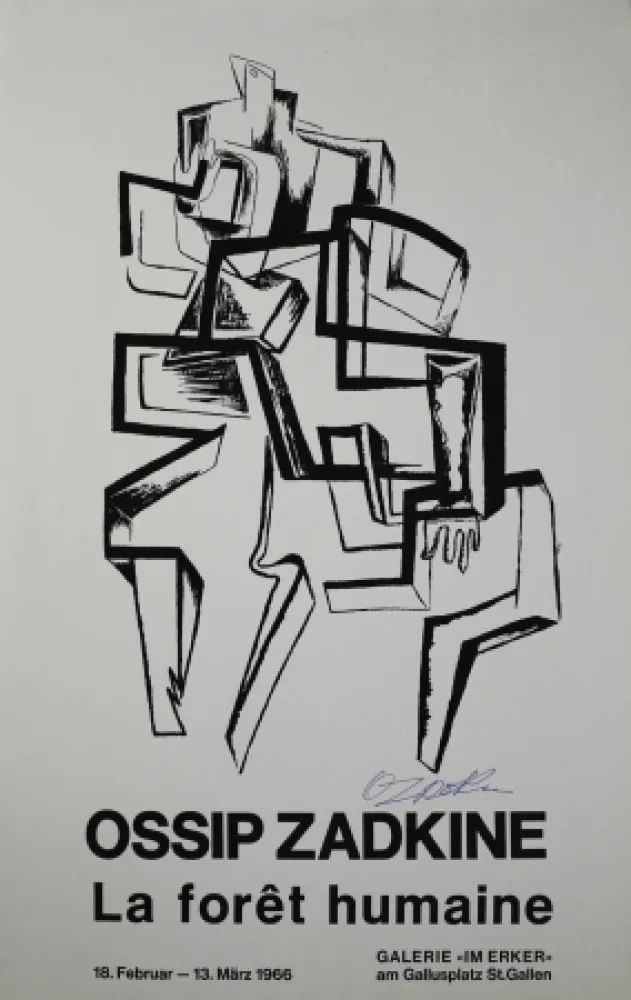Lithografie Zadkine - La forêt humaine