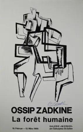 Lithografie Zadkine - La forêt humaine