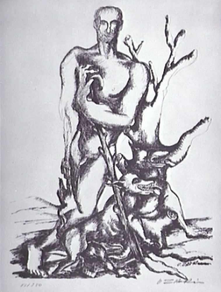 Lithografie Zadkine - Le berger de Gerion