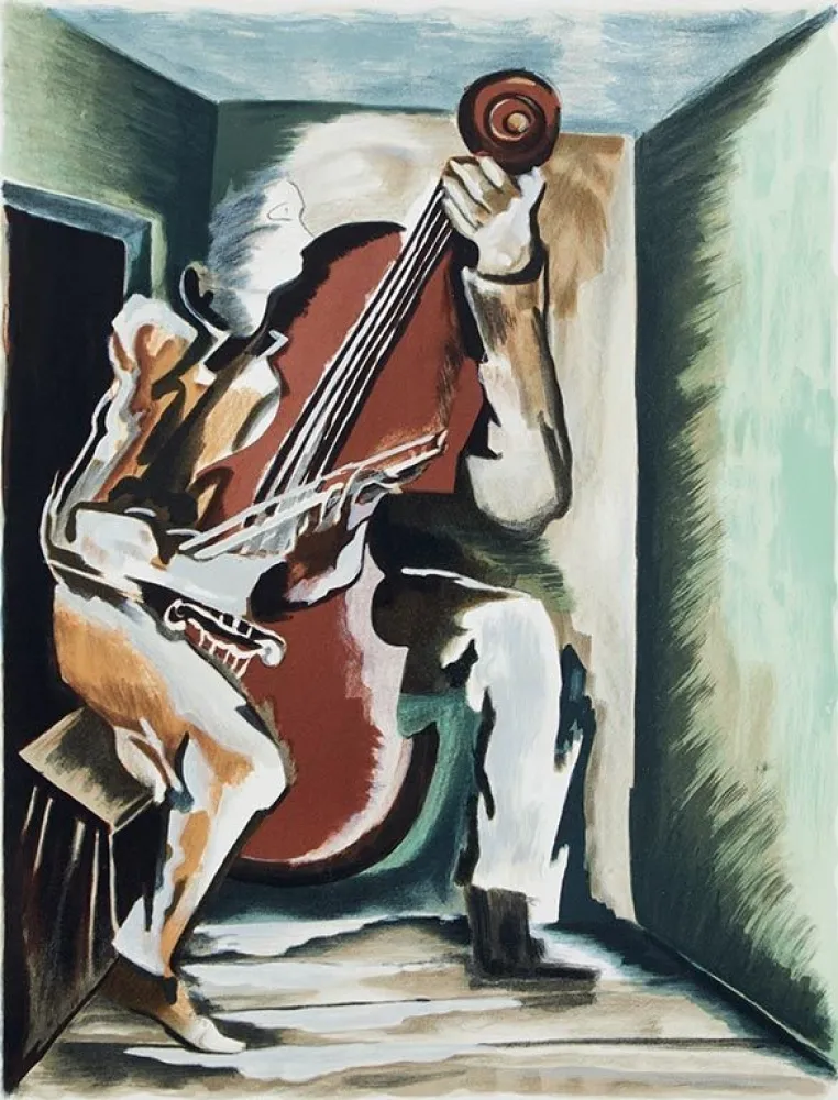 Lithografie Zadkine - Le musicien