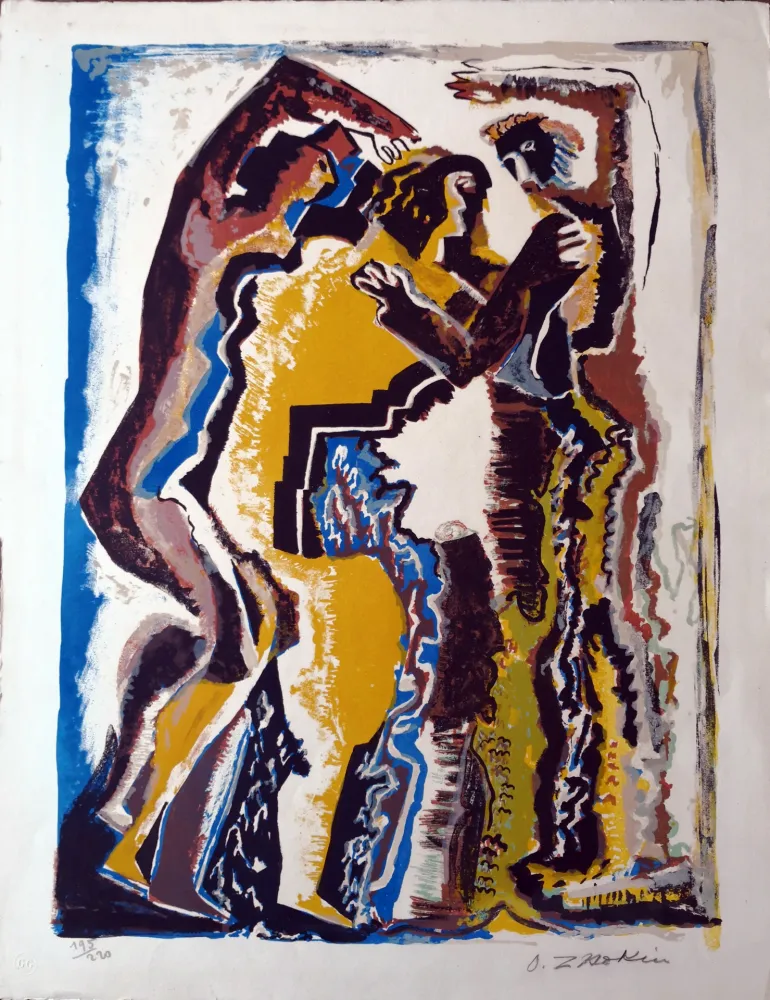 Lithografie Zadkine - Personnages