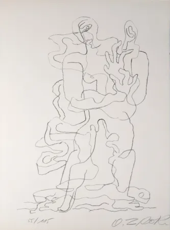 Lithografie Zadkine - Prends, 1965 - Hand-signed