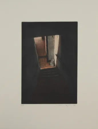 Ets En Aquatint Zado - Lichttreppe