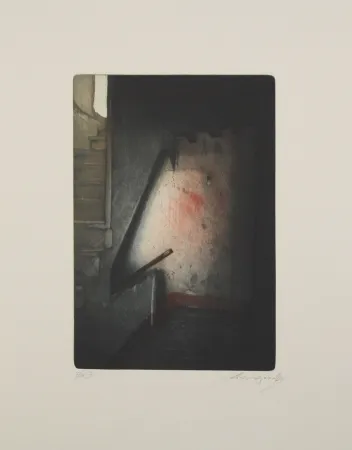 Ets En Aquatint Zado - Treppenhaus