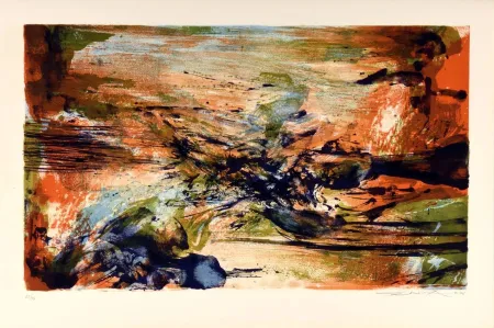 Lithografie Zao - À la gloire de l'image et art poétique (To the Glory of the Image and Poetic Art)