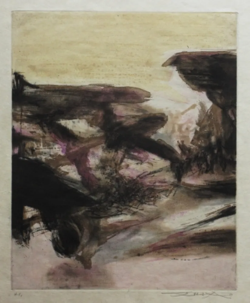 Ets En Aquatint Zao - Canto Pisan