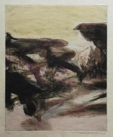 Ets En Aquatint Zao - Canto Pisan