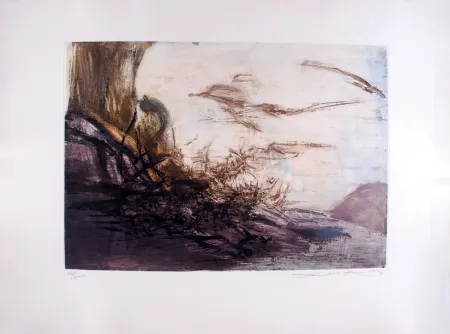 Ets En Aquatint Zao - Composition 172