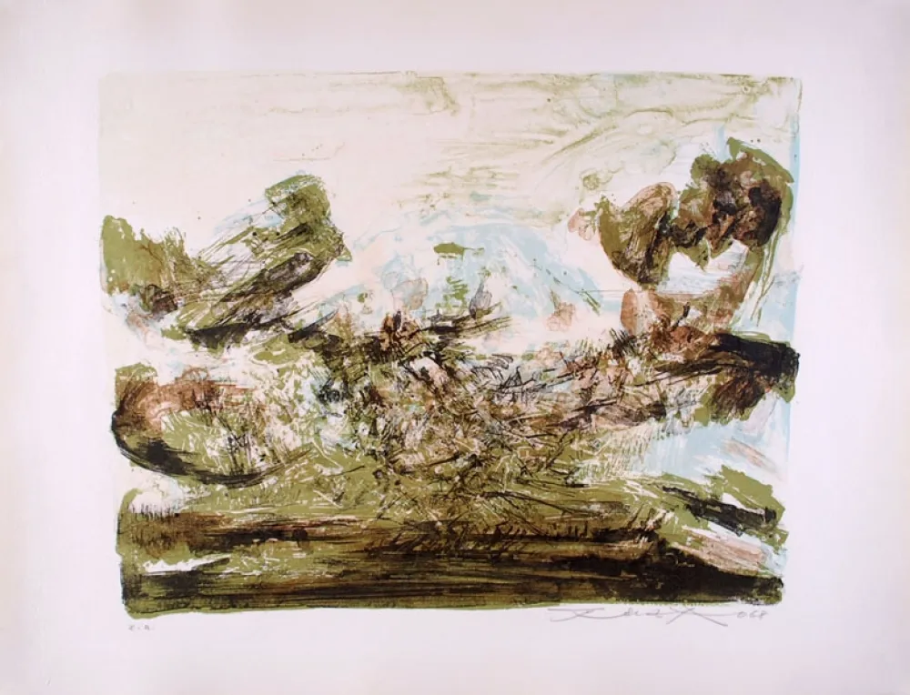 Lithografie Zao - Composition 185