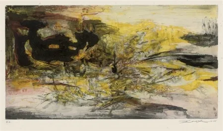 Ets En Aquatint Zao - Composition 195
