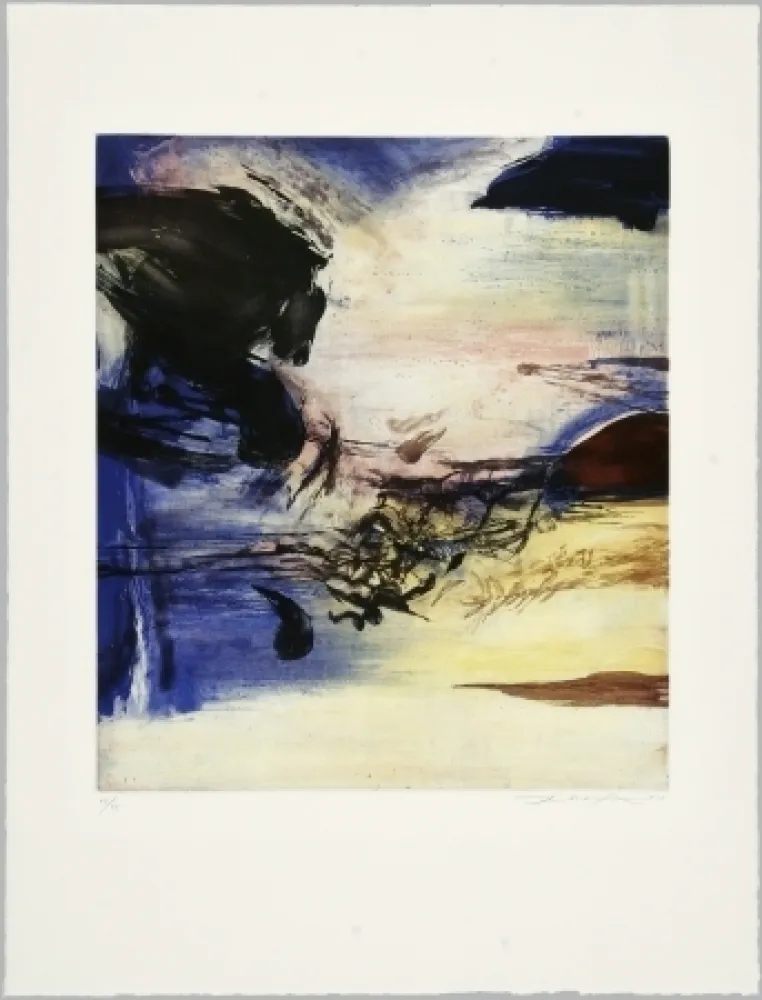 Ets En Aquatint Zao - COMPOSITION 298