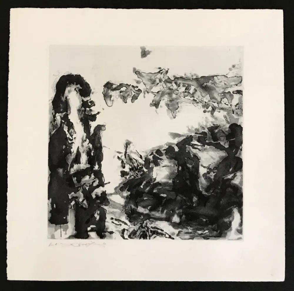 Ets En Aquatint Zao - Éloge des choses extrêmement légères (363)