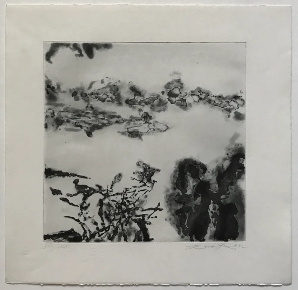 Ets En Aquatint Zao - Éloge des choses extrêmement légères (364)