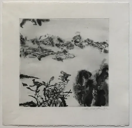 Ets En Aquatint Zao - Éloge des choses extrêmement légères (364)