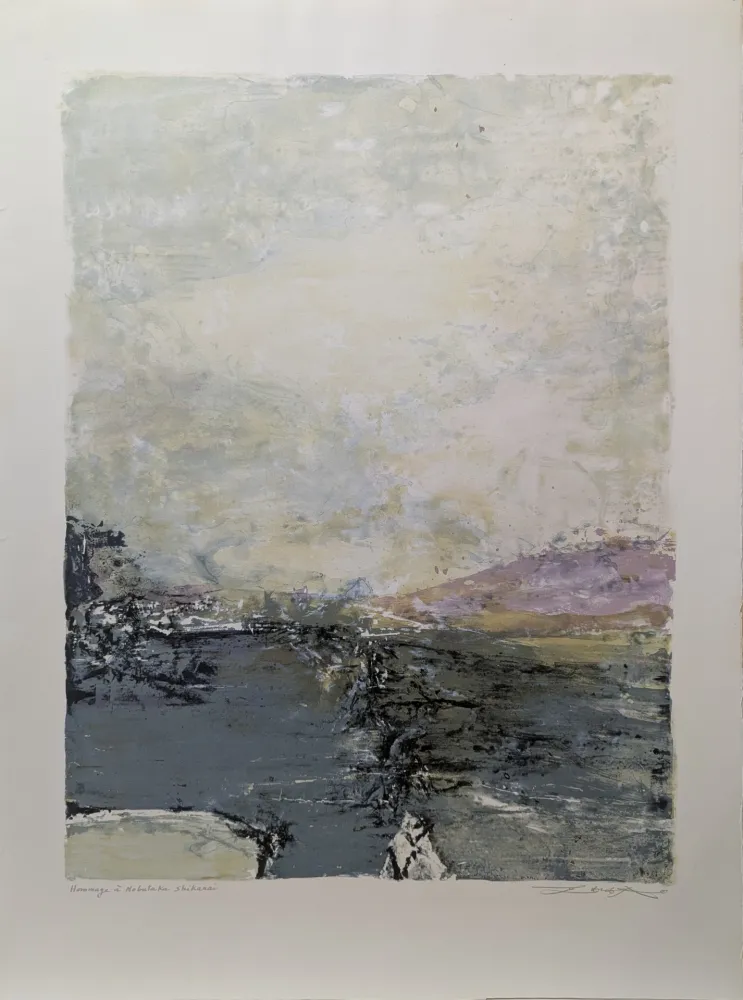 Lithografie Zao - Hommage à Nobutaka Shikanai 
