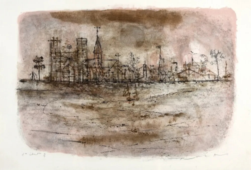 Lithografie Zao - La Cathédrale 