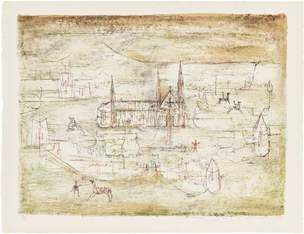 Lithografie Zao - La vieille ville 