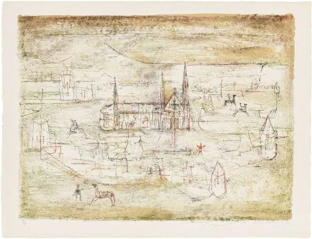 Lithografie Zao - La vieille ville 