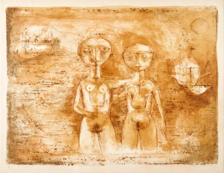 Lithografie Zao - Les grandes baigneuses 