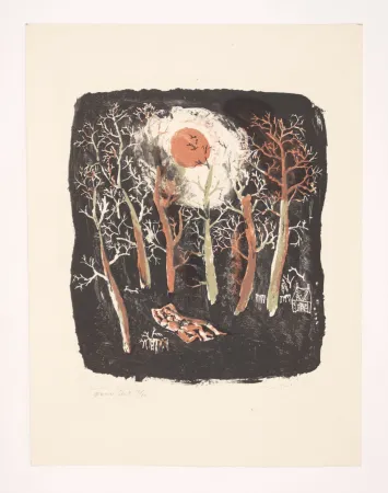 Lithografie Zao - Lithographie originale pour Lectures d'Henri Michaux.