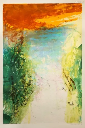 Lithografie Zao - Mémoire de la liberté