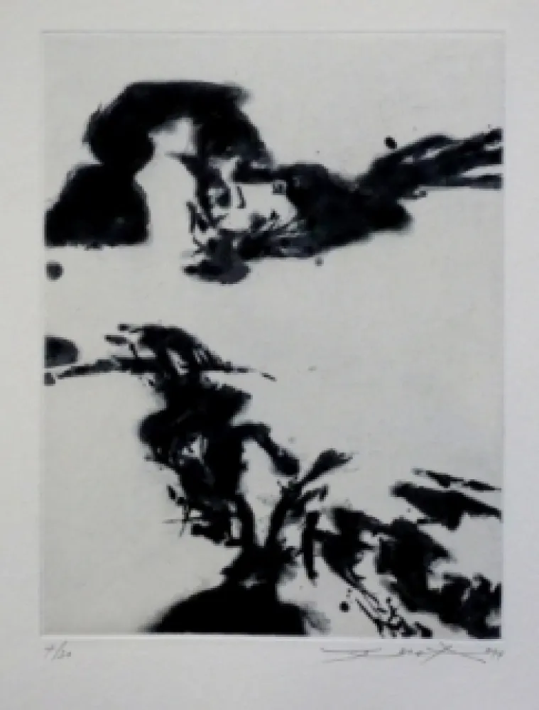 Ets En Aquatint Zao - Pour sonnets SHAKESPEARE 3