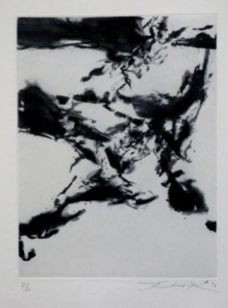 Ets En Aquatint Zao - Pour sonnets SHAKESPEARE 4