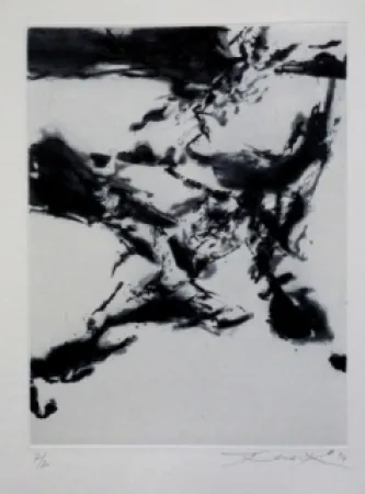 Ets En Aquatint Zao - Pour sonnets SHAKESPEARE 4