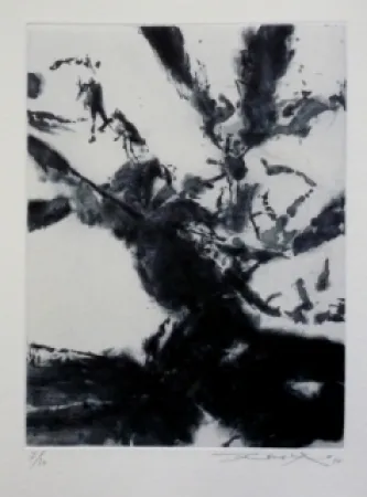 Ets En Aquatint Zao - Pour sonnets SHAKESPEARE 5