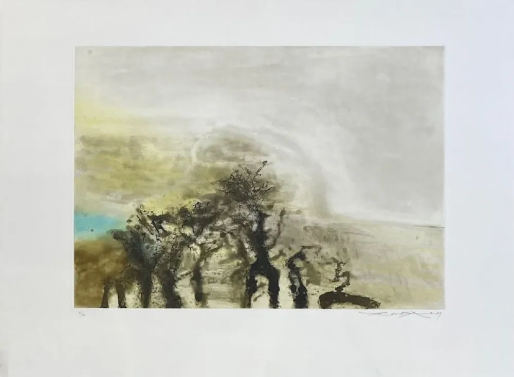 Ets En Aquatint Zao - Sans titre