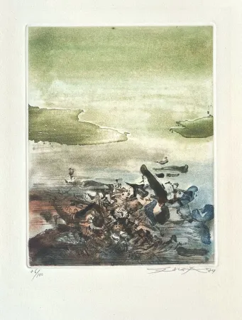 Ets En Aquatint Zao - Sans titre 