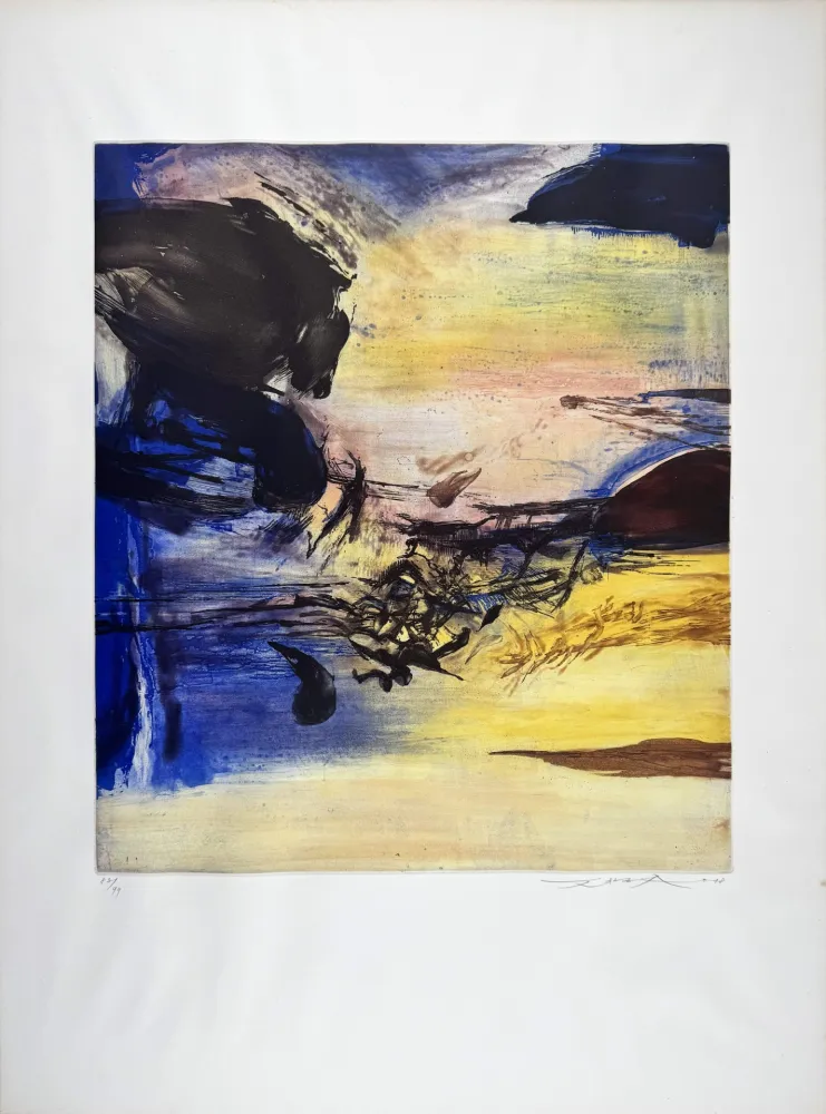 Ets En Aquatint Zao - Sans titre