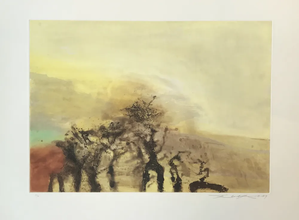 Ets En Aquatint Zao - Untitled