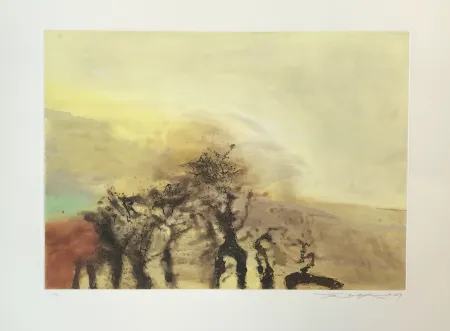 Ets En Aquatint Zao - Untitled