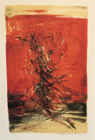 Lithografie Zao - Untitled (Red)