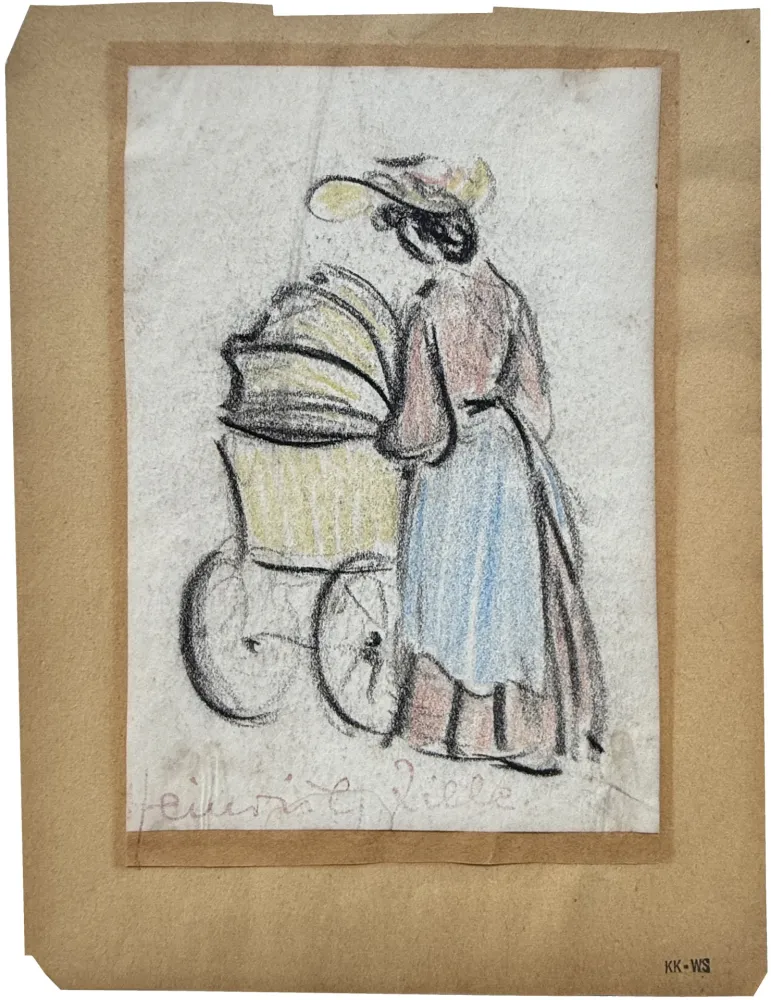 Monotype Zille - Lady with baby carriage