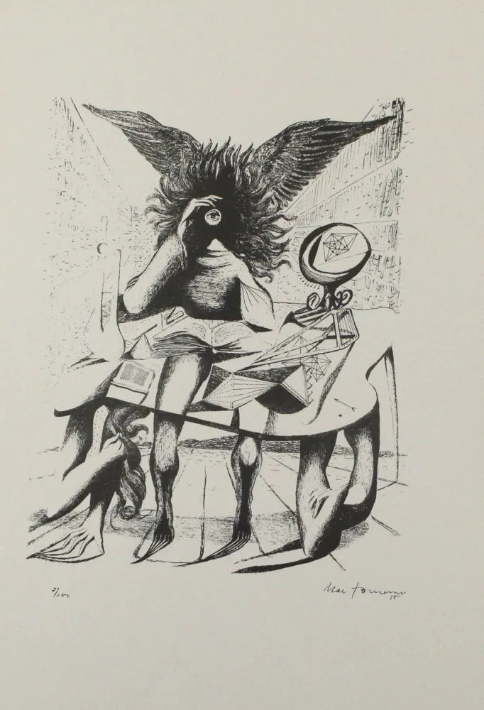 Lithografie Zimmermann - Durch ein Nadelöhr I / Through a Needle's Eye I