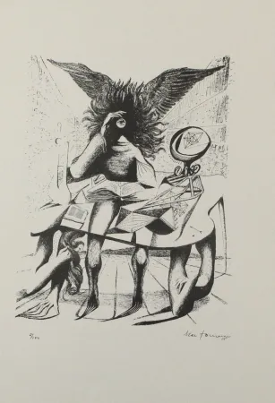 Lithografie Zimmermann - Durch ein Nadelöhr I / Through a Needle's Eye I