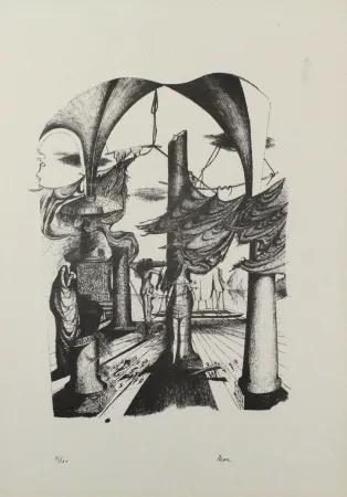Lithografie Zimmermann - Durch ein Nadelöhr II / Through a Needle's Eye II
