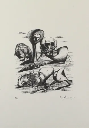 Lithografie Zimmermann - Hundert Jahre später