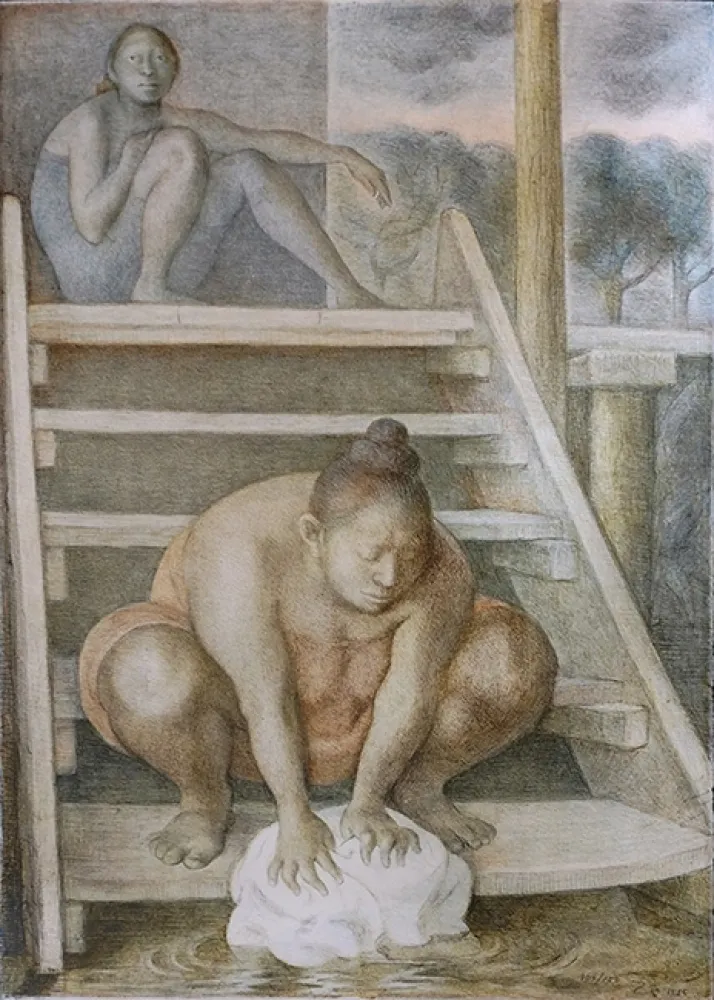 Lithografie Zuniga - LA ESCALERA