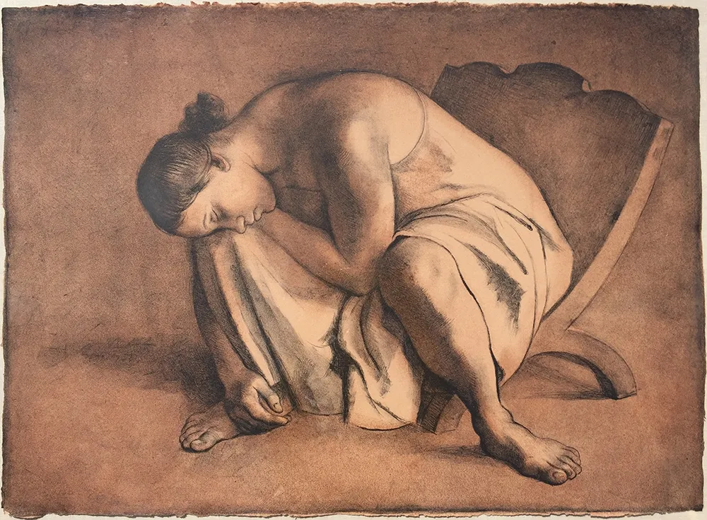 Lithografie Zuniga - Muchacha en la Silla