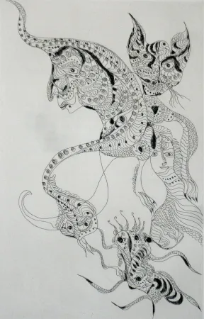 Ets En Aquatint Zurn - Oracles et spectacles 2