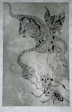 Ets En Aquatint Zurn - Oracles et spectacles (2)