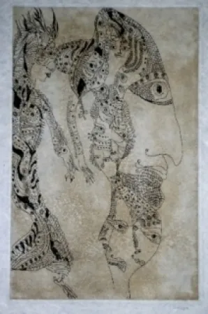 Ets En Aquatint Zurn - Oracles et spectacles