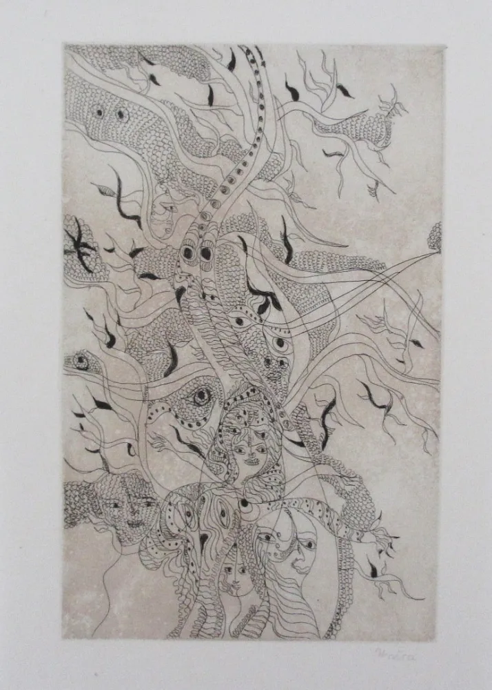 Ets En Aquatint Zurn - Oracles et spectacles Pl.6