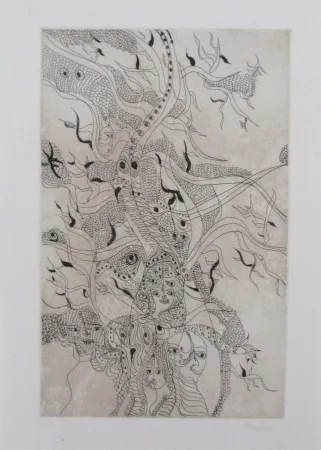 Ets En Aquatint Zurn - Oracles et spectacles Pl.6